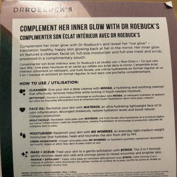 Dr Roebuck's Her Inner Glow (Cleanser, Mask n Scrub, Moisturizer, Facial Oil) - Picture 3 of 8
